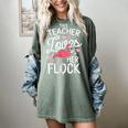 This Teacher Loves Her Flock Flamingo Teacher Class Women's Comfort Colors T-Shirt Berry This Teacher Loves Her Flock Flamingo Teacher Class Women's Comfort Colors T-Shirt Berry