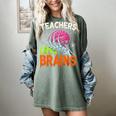 Teachers Love Brains Halloween 2025 Skeleton Costume Women's Comfort Colors T-Shirt Berry Teachers Love Brains Halloween 2025 Skeleton Costume Women's Comfort Colors T-Shirt Berry