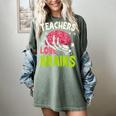 Teachers Love Brains Skeleton Halloween Teacher Funny Women's Comfort Colors T-Shirt Berry