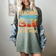 Teaching Is a Walk In Park Dinosaur Teacher Women's Comfort Colors T-Shirt Berry