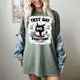 Test Day Stressed Cat Teacher Student Kids Testing Day Women's Comfort Colors T-Shirt Berry