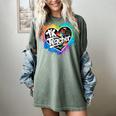 TK Teacher Transitional Kindergarten Heart Back To School Women's Comfort Colors T-Shirt Berry