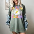 Trick Or Teach Groovy Halloween Teachers Women's Comfort Colors T-Shirt Berry