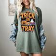 Trick Or Tray Halloween Cafeteria Teacher School Women's Comfort Colors T-Shirt Berry