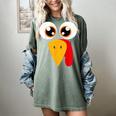Turkey Face Halloween Costume Thanksgiving Teacher Nurse Women's Comfort Colors T-Shirt Berry Turkey Face Halloween Costume Thanksgiving Teacher Nurse Women's Comfort Colors T-Shirt Berry