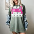 I Wear Pink For My Teacher Breast Cancer Awareness Women's Comfort Colors T-Shirt Berry
