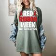 We Wear Red For Red Ribbon Week Awareness Mothers Teachers Women's Comfort Colors T-Shirt Berry We Wear Red For Red Ribbon Week Awareness Mothers Teachers Women's Comfort Colors T-Shirt Berry