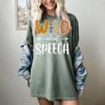 Wild About Speech SLP Leopard Teacher Back To School Kids Women's Comfort Colors T-Shirt Berry