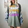 Will Trade Students For Candy Cute Halloween Costume Teacher For Men Women Kids Women's Comfort Colors T-Shirt Berry