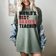 World's Best Okayest Teacher ACY025a For Men Women Women's Comfort Colors T-Shirt Berry World's Best Okayest Teacher ACY025a For Men Women Women's Comfort Colors T-Shirt Berry