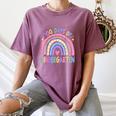 100th Day Of Kindergarten Teacher Kids 100 Days Smarter Women's Comfort Colors T-Shirt Moss 100th Day Of Kindergarten Teacher Kids 100 Days Smarter Women's Comfort Colors T-Shirt Moss