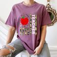 American Flag Camouflage Teacher Patriotic 4th Of July Women's Comfort Colors T-Shirt Moss