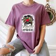 Bleached Teacher Para Life Paraprofessional Cute Messy Bun For Men Women Girls Kids Women's Comfort Colors T-Shirt Moss