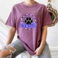 Blue Bobcats School Spirit Coquette Bow Mascot Teacher Women's Comfort Colors T-Shirt Moss
