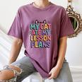 My Cat Ate My Lesson Plans Teacher Cat Humor Women's Comfort Colors T-Shirt Moss