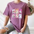 Coquette Bow Spooky Teacher Ghost Halloween Trick Or Teach Women's Comfort Colors T-Shirt Moss Coquette Bow Spooky Teacher Ghost Halloween Trick Or Teach Women's Comfort Colors T-Shirt Moss