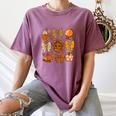 Coquette Teach Teacher Bows Thanksgiving Turkey Fall Autumn Women's Comfort Colors T-Shirt Moss Coquette Teach Teacher Bows Thanksgiving Turkey Fall Autumn Women's Comfort Colors T-Shirt Moss