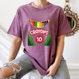Crayon Box Fun Teacher Student Crayon Squad Halloween 2022 Women's Comfort Colors T-Shirt Moss Crayon Box Fun Teacher Student Crayon Squad Halloween 2022 Women's Comfort Colors T-Shirt Moss