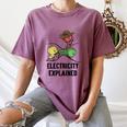 Electricity Explained Physics Nerd I Teacher School Women's Comfort Colors T-Shirt Moss Electricity Explained Physics Nerd I Teacher School Women's Comfort Colors T-Shirt Moss
