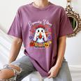 Espooky Vibes Maestra Halloween Spanish Mexican Teacher Women's Comfort Colors T-Shirt Moss
