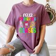 Feliz Primer Dia De Clases Kids Girl Teacher Spanish School Women's Comfort Colors T-Shirt Moss