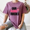 Our Flock Rocks Flamingo Mother's Day Teacher Women's Comfort Colors T-Shirt Moss Our Flock Rocks Flamingo Mother's Day Teacher Women's Comfort Colors T-Shirt Moss