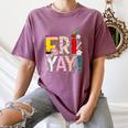 Fri-Yay Happy Friday Lovers Teacher Weekend Women Women's Comfort Colors T-Shirt Moss Fri-Yay Happy Friday Lovers Teacher Weekend Women Women's Comfort Colors T-Shirt Moss