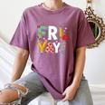 Fri Yay Teacher Happy Friday Friyay Weekend Back To School Women's Comfort Colors T-Shirt Moss