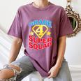 Grade 4 Super Squad Superhero Teacher Team Women's Comfort Colors T-Shirt Moss