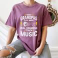 Some Grandpas Play Bingo Real Grandpas Teach Music Teacher Women's Comfort Colors T-Shirt Moss