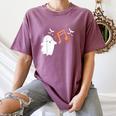 Halloween Music Note Ghost Teacher Fall Musical Instrument Women's Comfort Colors T-Shirt Moss Halloween Music Note Ghost Teacher Fall Musical Instrument Women's Comfort Colors T-Shirt Moss