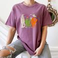 Halloween SPED Teacher Boo In ASL Boo Hands Sign Language Women's Comfort Colors T-Shirt Moss