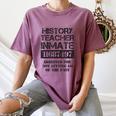 Halloween History Teacher Prisoner Costume Women's Comfort Colors T-Shirt Moss Halloween History Teacher Prisoner Costume Women's Comfort Colors T-Shirt Moss