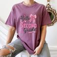 Hello Second Grade First Day Of School Coquette Teacher Girl Women's Comfort Colors T-Shirt Moss Hello Second Grade First Day Of School Coquette Teacher Girl Women's Comfort Colors T-Shirt Moss