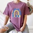 Be Kind Rainbow Down Syndrome Awareness Teacher Blue Yellow Women's Comfort Colors T-Shirt Moss Be Kind Rainbow Down Syndrome Awareness Teacher Blue Yellow Women's Comfort Colors T-Shirt Moss