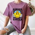 Kindergarten Teacher Hippie Smile Face Back School Women's Comfort Colors T-Shirt Moss Kindergarten Teacher Hippie Smile Face Back School Women's Comfort Colors T-Shirt Moss