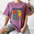 Leer Es Poder Cute Floral Boho Spanish Teacher Reading Women's Comfort Colors T-Shirt Moss Leer Es Poder Cute Floral Boho Spanish Teacher Reading Women's Comfort Colors T-Shirt Moss