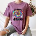 Let The Games Field Day Begin Tie Dye Adults Teacher Kids Women's Comfort Colors T-Shirt Moss