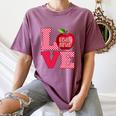 Love Kindergarten Cute Apple School Teacher Women's Comfort Colors T-Shirt Moss Love Kindergarten Cute Apple School Teacher Women's Comfort Colors T-Shirt Moss