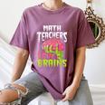 Math Teachers Love Brains Zombie Teacher School Halloween Women's Comfort Colors T-Shirt Moss