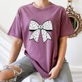 Music Notes Coquette Bow Music Teacher School Musician Band Women's Comfort Colors T-Shirt Moss