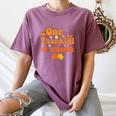 One Thankful PE Teacher Thanksgiving Fall Autumn Groovy Women's Comfort Colors T-Shirt Moss
