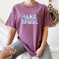 Paraprofessional Groovy Back To School Cute Teachers Women Women's Comfort Colors T-Shirt Moss