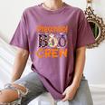 Preschool Boo Crew Preschool Halloween Teacher Women's Comfort Colors T-Shirt Moss