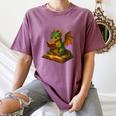 Reading Dragon Shirt For Bookish Teacher Librarian Bookworm Women's Comfort Colors T-Shirt Moss Reading Dragon Shirt For Bookish Teacher Librarian Bookworm Women's Comfort Colors T-Shirt Moss