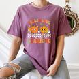 Retro Pumpkin Fall In Love With Learning Autumn Teacher Women's Comfort Colors T-Shirt Moss