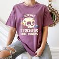 Science Teachers Love Brains Teachers Halloween Women's Comfort Colors T-Shirt Moss