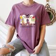 Silly Goose Spooky Teacher Halloween Cute Goosebumps Women's Comfort Colors T-Shirt Moss