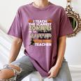 Social Studies Teacher Teach Scariest Zombies On Graveyard For Men Women Women's Comfort Colors T-Shirt Moss