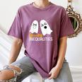 Spooky Ghost Inequalities Halloween Math Teacher Women's Comfort Colors T-Shirt Moss Spooky Ghost Inequalities Halloween Math Teacher Women's Comfort Colors T-Shirt Moss